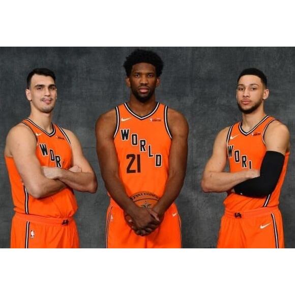 NBA 2018 Rising Stars Team World Player Issued Nike Shorts Sz 48 +2 3XL - Picture 10 of 16